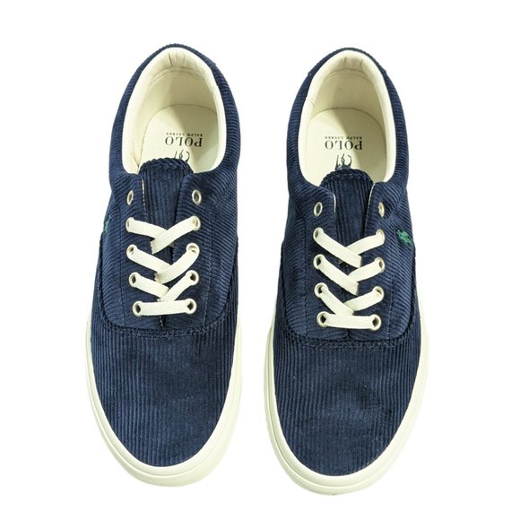 Polo Ralph Lauren Keaton Pony Blue Corduroy Sneaker Shoes Sz 11.5  NWOB - Picture 2 of 7